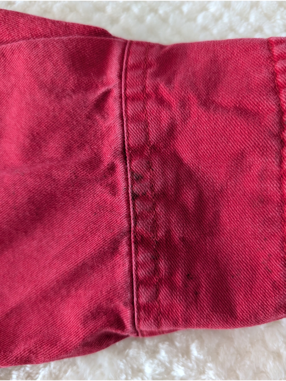 Vintage Levi's red denim heavyweight button-down shirt or shirt jacket - Picture 10 of 11